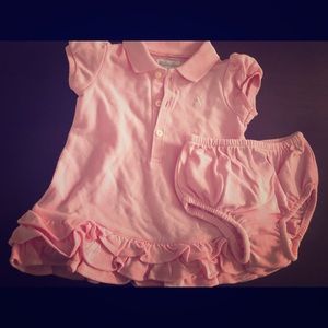 Pink infant classic polo dress Ralph Lauren